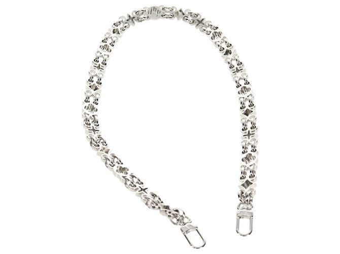 LOUIS VUITTON Ketten-Schultergurt Metall 25,6"" Silber LV Auth 150633M - Ansicht 8