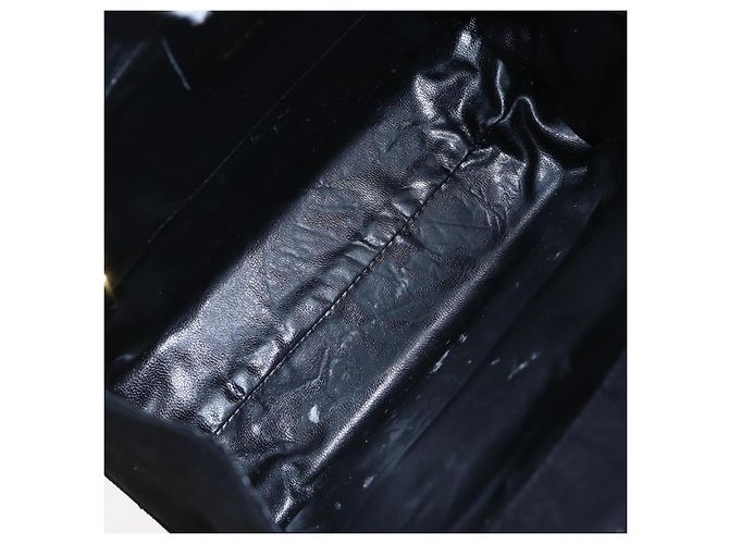 Borsa a Mano Vala in Camoscio Salvatore Ferragamo 2 in 1 Nero Oro Auth 147079 D'oro - vista 11