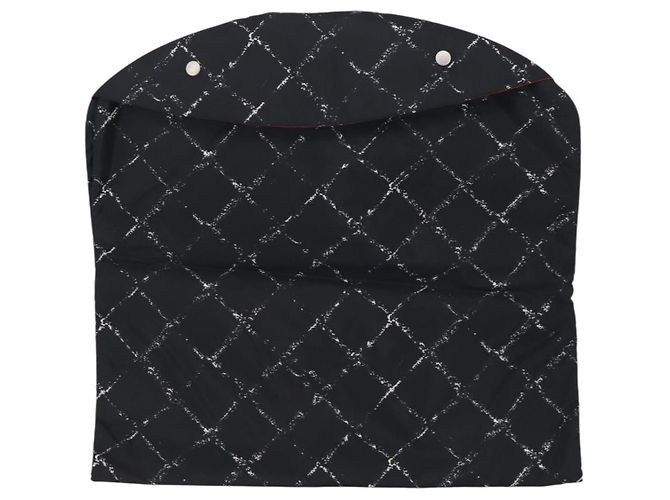 CHANEL Línea de Viaje Funda de Ropa Nylon Negro CC Auth bs30653 - vista 13