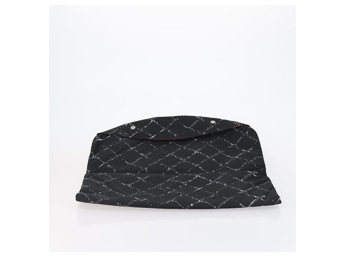 CHANEL Línea de Viaje Funda de Ropa Nylon Negro CC Auth bs30653 - vista 6