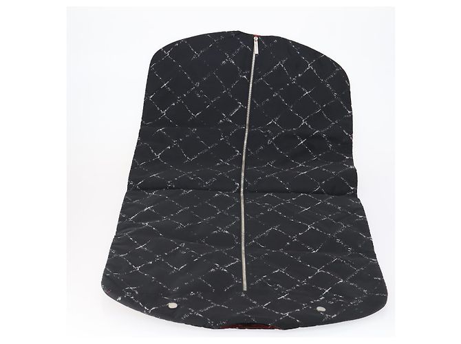 CHANEL Línea de Viaje Funda de Ropa Nylon Negro CC Auth bs30653 - vista 8