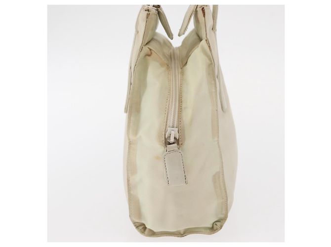 PRADA Borsa a mano in nylon bianco argento Auth bs30724 - vista 4