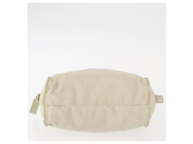 PRADA Borsa a mano in nylon bianco argento Auth bs30724 - vista 5