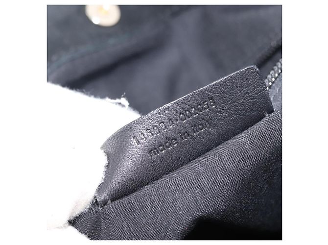 Borsa Tote SAINT LAURENT in corduroy blu navy e oro 148884 Auth 148894 D'oro - vista 12