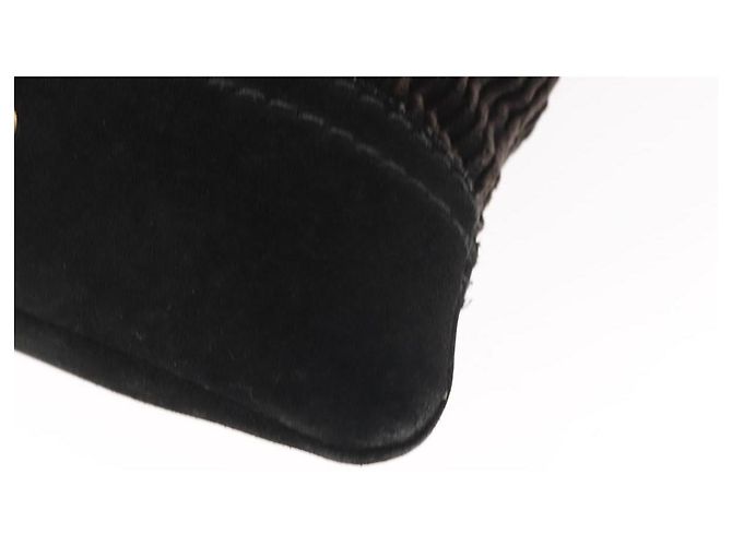 Borsa Tote SAINT LAURENT in corduroy blu navy e oro 148884 Auth 148894 D'oro - vista 19
