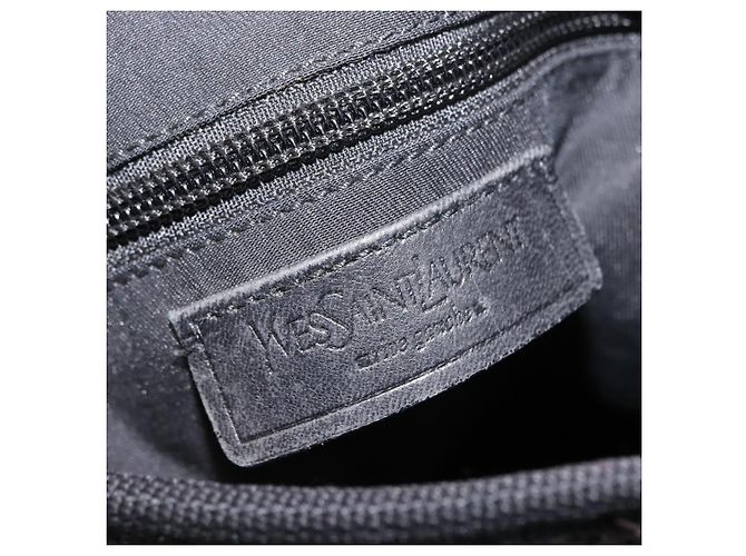 Borsa Tote SAINT LAURENT in corduroy blu navy e oro 148884 Auth 148894 D'oro - vista 20