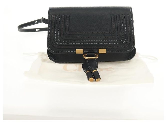 Chloé Borsa a vita in pelle nera e oro Chloe Mercy Auth BA7541 Nero D'oro - vista 12