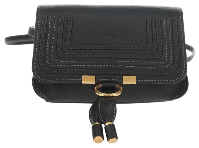 Chloé Borsa a vita in pelle nera e oro Chloe Mercy Auth BA7541 Nero D'oro - vista 13