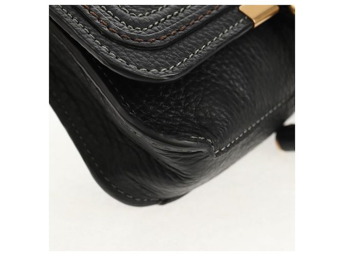 Chloé Borsa a vita in pelle nera e oro Chloe Mercy Auth BA7541 Nero D'oro - vista 15