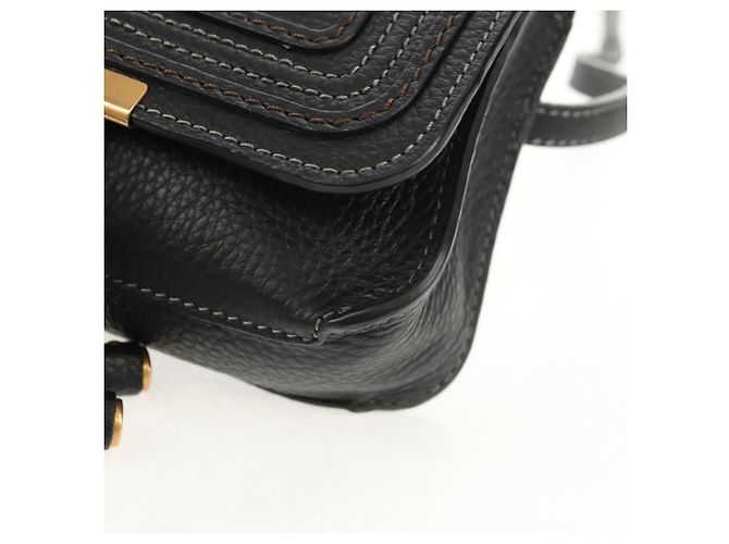 Chloé Borsa a vita in pelle nera e oro Chloe Mercy Auth BA7541 Nero D'oro - vista 16