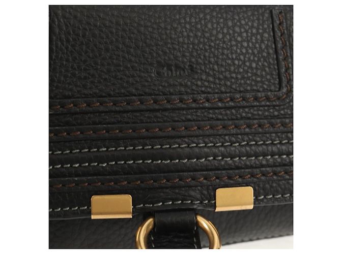 Chloé Borsa a vita in pelle nera e oro Chloe Mercy Auth BA7541 Nero D'oro - vista 20