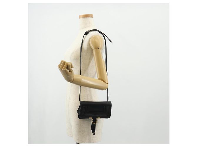 Chloé Borsa a vita in pelle nera e oro Chloe Mercy Auth BA7541 Nero D'oro - vista 25