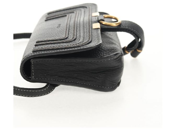 Chloé Borsa a vita in pelle nera e oro Chloe Mercy Auth BA7541 Nero D'oro - vista 3