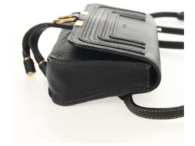 Chloé Borsa a vita in pelle nera e oro Chloe Mercy Auth BA7541 Nero D'oro - vista 4
