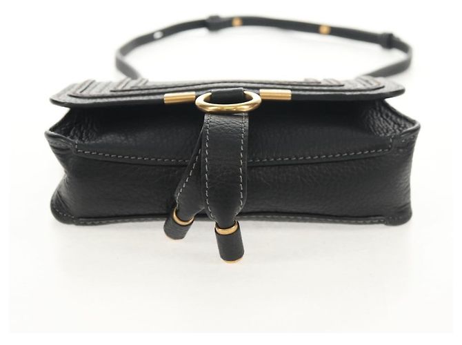 Chloé Borsa a vita in pelle nera e oro Chloe Mercy Auth BA7541 Nero D'oro - vista 5