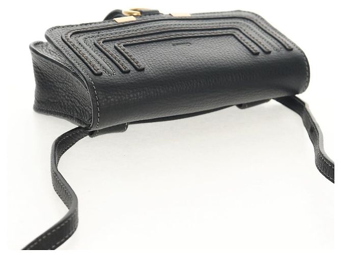 Chloé Borsa a vita in pelle nera e oro Chloe Mercy Auth BA7541 Nero D'oro - vista 6