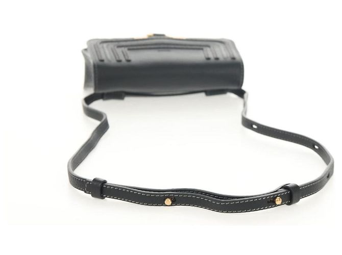 Chloé Borsa a vita in pelle nera e oro Chloe Mercy Auth BA7541 Nero D'oro - vista 7