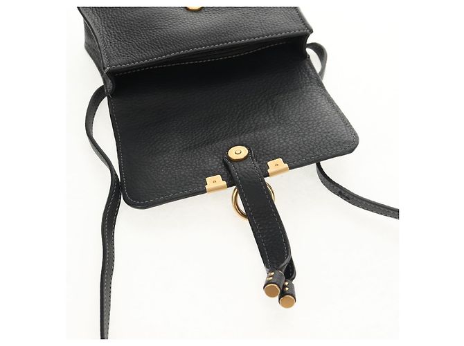 Chloé Borsa a vita in pelle nera e oro Chloe Mercy Auth BA7541 Nero D'oro - vista 9