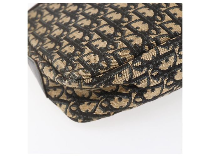 Borsa a Spalla in Tela Trotter Christian Dior Blu Navy Oro Auth 147085 D'oro - vista 15