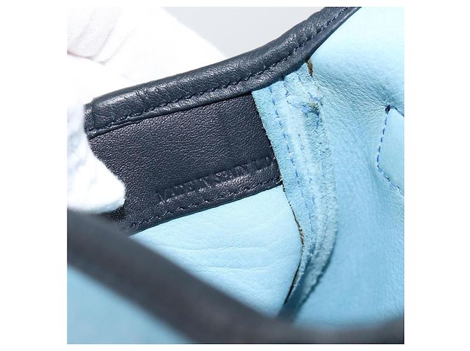 LOEWE Borsa a Spalla Anagram in Pelle Scamosciata Blu Chiaro Navy Auth hk3179 Blu navy - vista 12