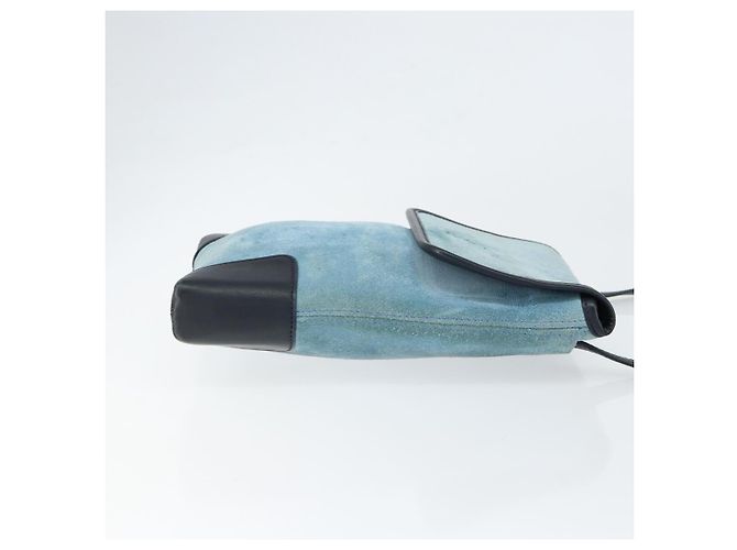 LOEWE Borsa a Spalla Anagram in Pelle Scamosciata Blu Chiaro Navy Auth hk3179 Blu navy - vista 3