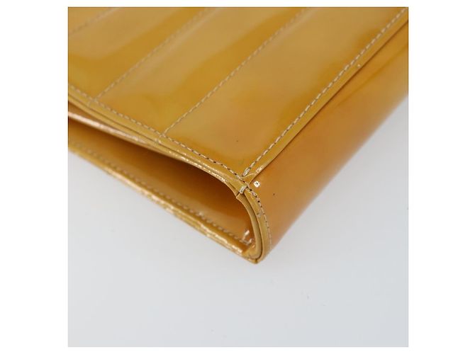 CHANEL Borsa a Spalla Choco Bar Smalto Giallo CC Auth 152372 - vista 14