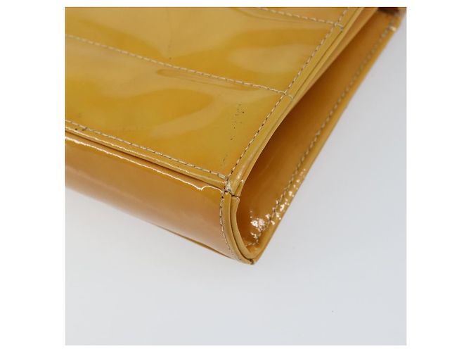 CHANEL Borsa a Spalla Choco Bar Smalto Giallo CC Auth 152372 - vista 15