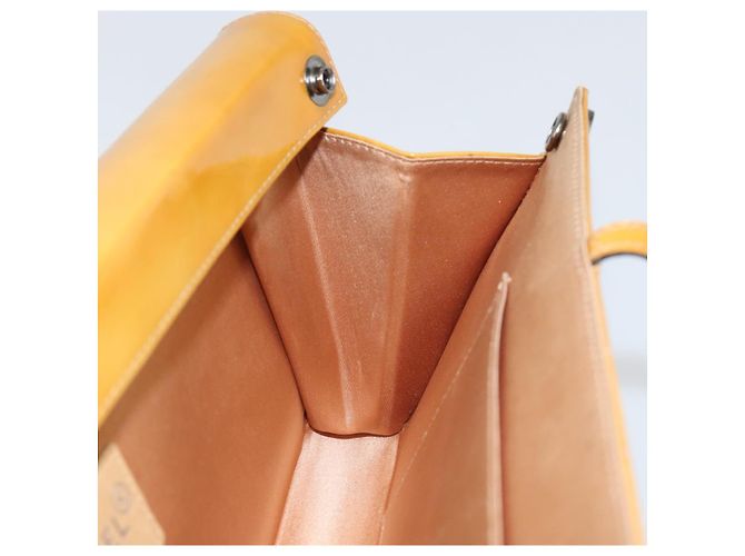 CHANEL Borsa a Spalla Choco Bar Smalto Giallo CC Auth 152372 - vista 18