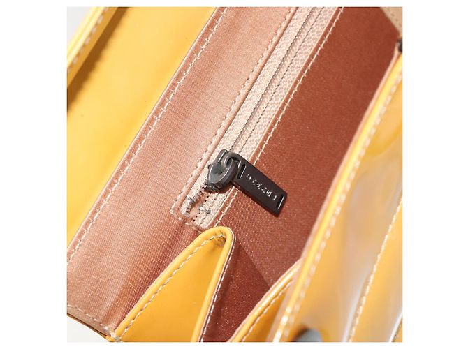 CHANEL Borsa a Spalla Choco Bar Smalto Giallo CC Auth 152372 - vista 20
