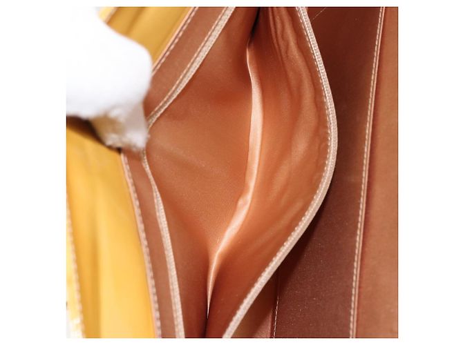 CHANEL Borsa a Spalla Choco Bar Smalto Giallo CC Auth 152372 - vista 21