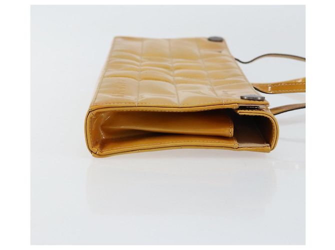 CHANEL Borsa a Spalla Choco Bar Smalto Giallo CC Auth 152372 - vista 3