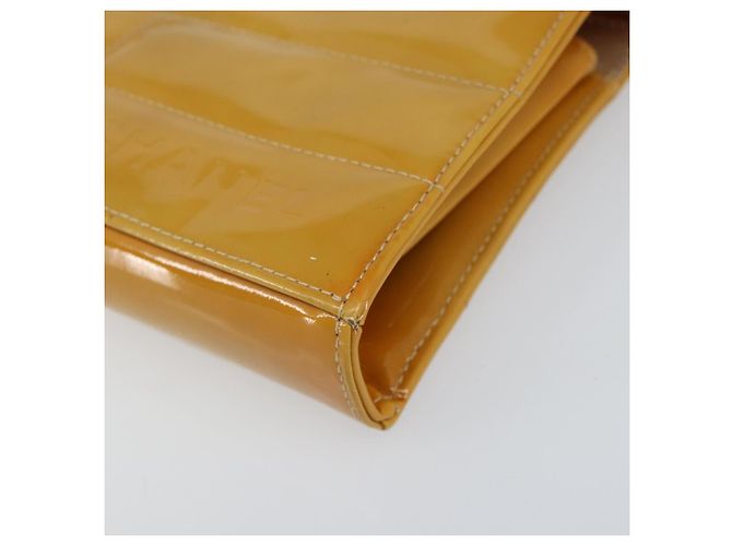 CHANEL Borsa a Spalla Choco Bar Smalto Giallo CC Auth 152372 - vista 9