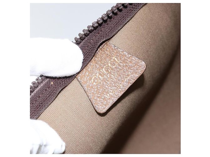GUCCI GG Plus Supreme Clutch Bag PVC Beige Gold Auth bs30744 Golden - Ansicht 10