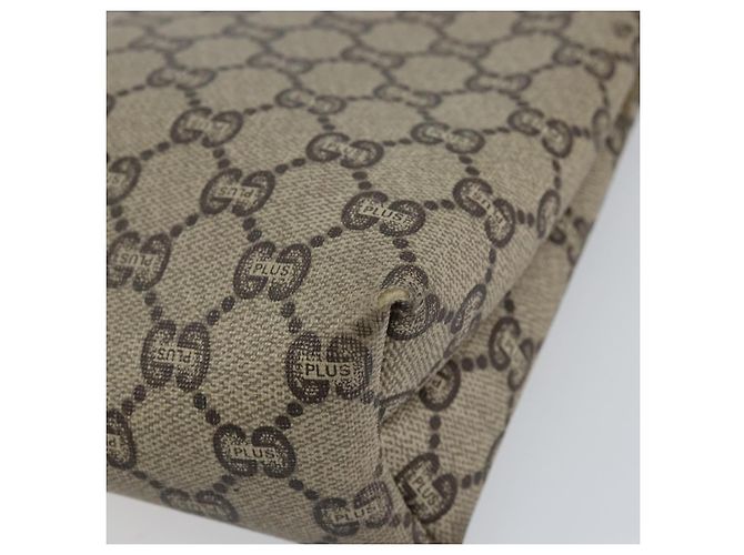 GUCCI GG Plus Supreme Clutch Bag PVC Beige Gold Auth bs30744 Golden - Ansicht 15