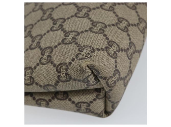 GUCCI GG Plus Supreme Clutch Bag PVC Beige Gold Auth bs30744 Golden - Ansicht 16