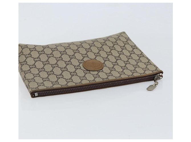 GUCCI GG Plus Supreme Clutch Bag PVC Beige Gold Auth bs30744 Golden - Ansicht 5