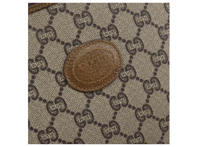 GUCCI GG Plus Supreme Clutch Bag PVC Beige Gold Auth bs30744 Golden - Ansicht 9