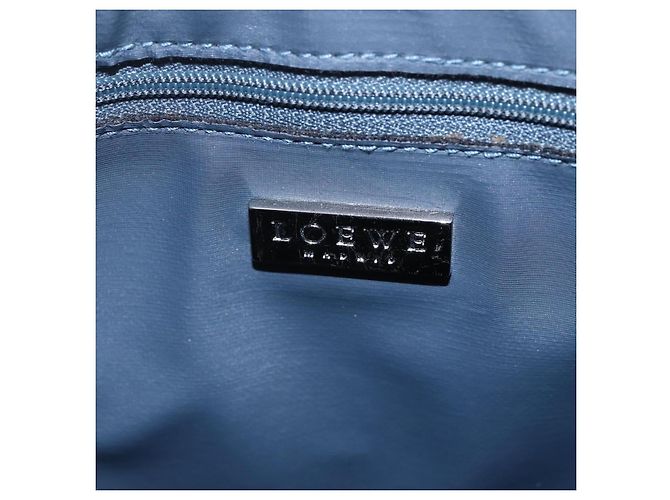 LOEWE Borsa a Spalla Anagramma PVC Blu Navy Argento Auth ep11921 - vista 11