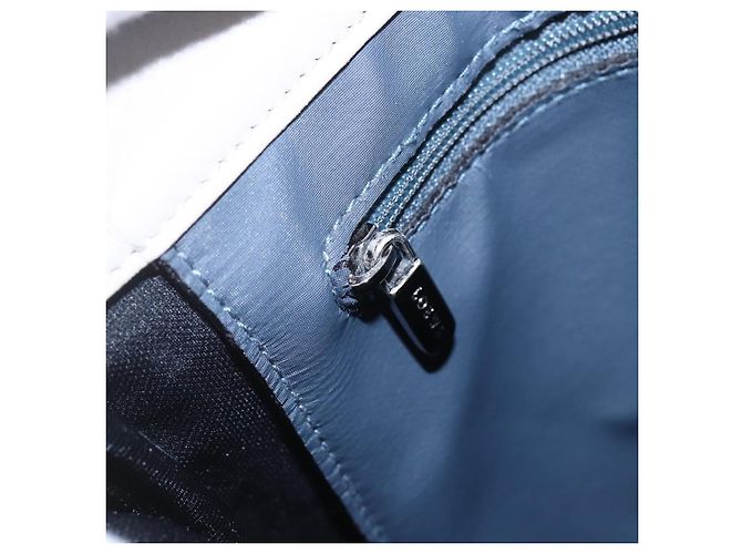 LOEWE Borsa a Spalla Anagramma PVC Blu Navy Argento Auth ep11921 - vista 17