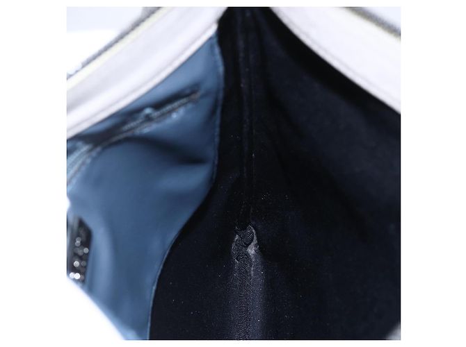 LOEWE Borsa a Spalla Anagramma PVC Blu Navy Argento Auth ep11921 - vista 19