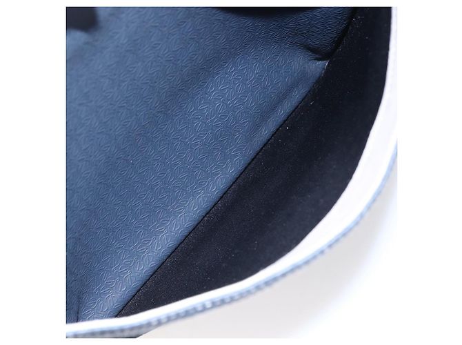 LOEWE Borsa a Spalla Anagramma PVC Blu Navy Argento Auth ep11921 - vista 21
