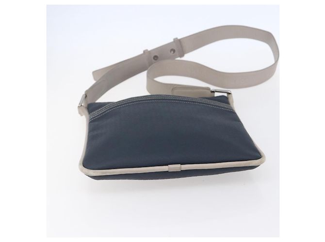 LOEWE Borsa a Spalla Anagramma PVC Blu Navy Argento Auth ep11921 - vista 5