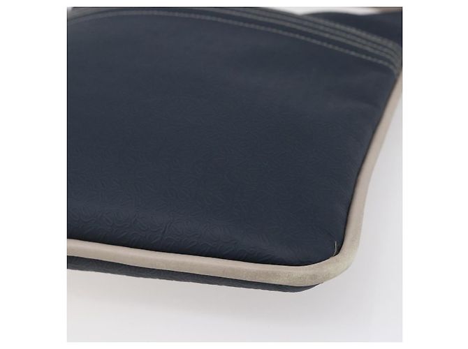 LOEWE Borsa a Spalla Anagramma PVC Blu Navy Argento Auth ep11921 - vista 9