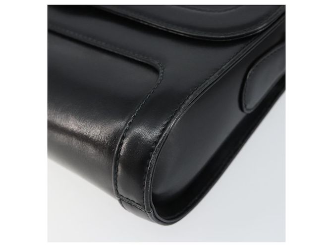 Borsa a Spalla in Pelle Nera e Oro GUCCI 001 256 1161 Auth ep11851 Nero D'oro - vista 10