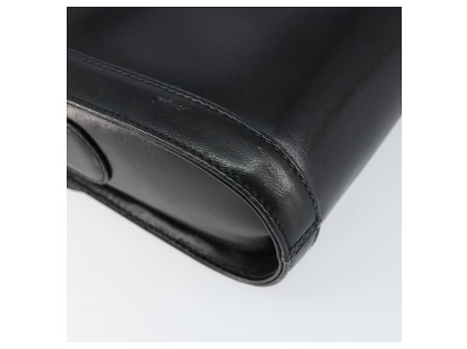 Borsa a Spalla in Pelle Nera e Oro GUCCI 001 256 1161 Auth ep11851 Nero D'oro - vista 13