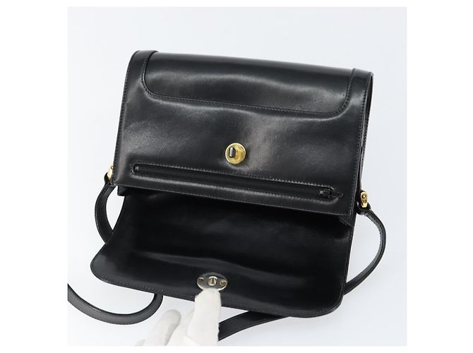 Borsa a Spalla in Pelle Nera e Oro GUCCI 001 256 1161 Auth ep11851 Nero D'oro - vista 15