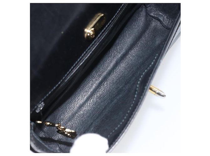 Borsa a Spalla in Pelle Nera e Oro GUCCI 001 256 1161 Auth ep11851 Nero D'oro - vista 17