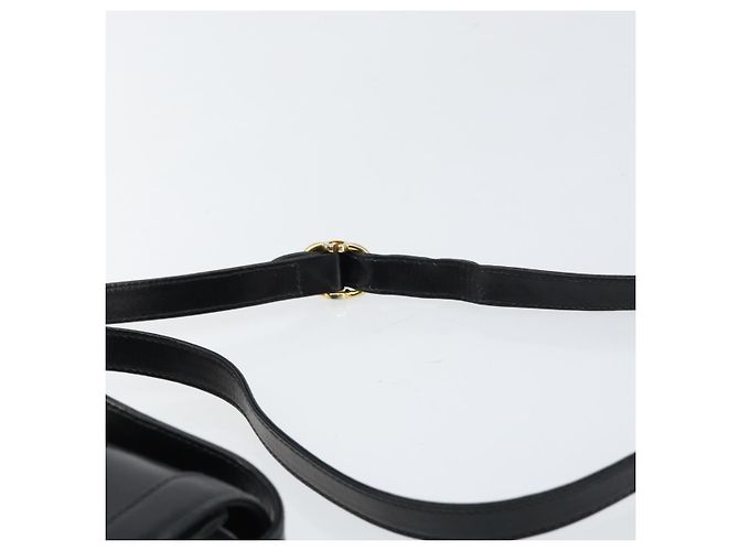 Borsa a Spalla in Pelle Nera e Oro GUCCI 001 256 1161 Auth ep11851 Nero D'oro - vista 8