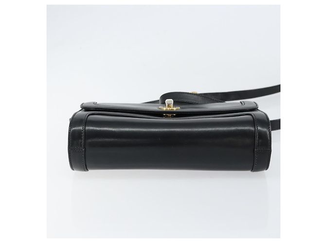 Borsa a Spalla in Pelle Nera e Oro GUCCI 001 256 1161 Auth ep11851 Nero D'oro - vista 9