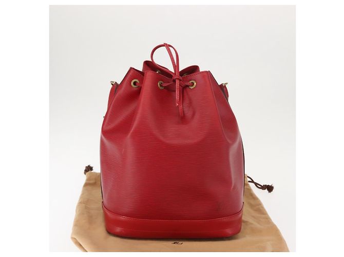 LOUIS VUITTON Borsa a Spalla Epi Noe Rossa M44007 LV Auth 149398 Rosso - vista 12